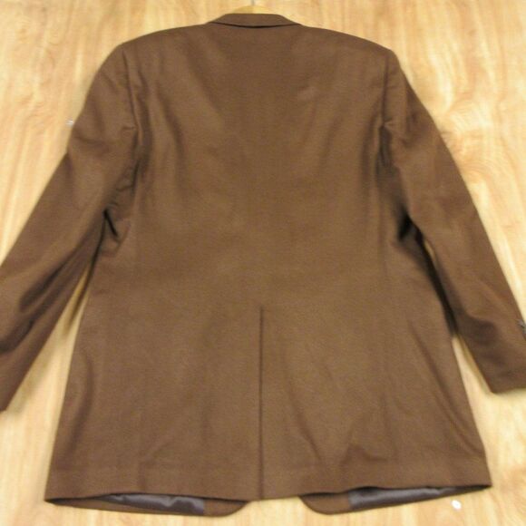 TASSO ELBA Macy's 100% Cashmere Blazer Sz 42R Camel Brown Sport Coat Suit Jacket - Picture 3 of 10
